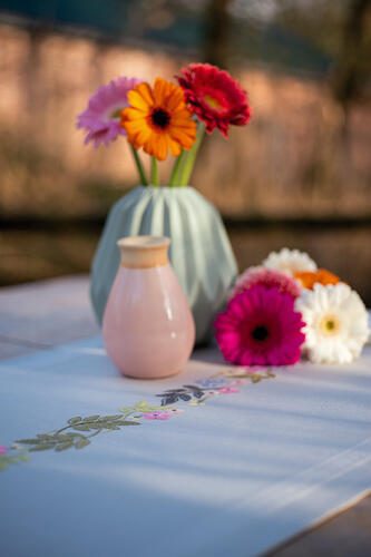 Vervaco Cross Stitch Table Runner Kit - Flowers & leaves Carousel 3