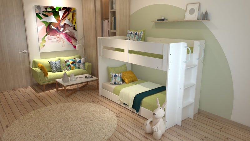 Santana White, Mid Sleeper Single Bunk Beds - End of Line Minor 2nds Carousel 1