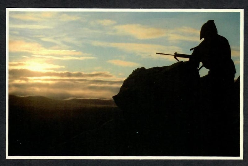 FALKLANDS WAR Sunset Coloured Postcard -44073 Carousel 1