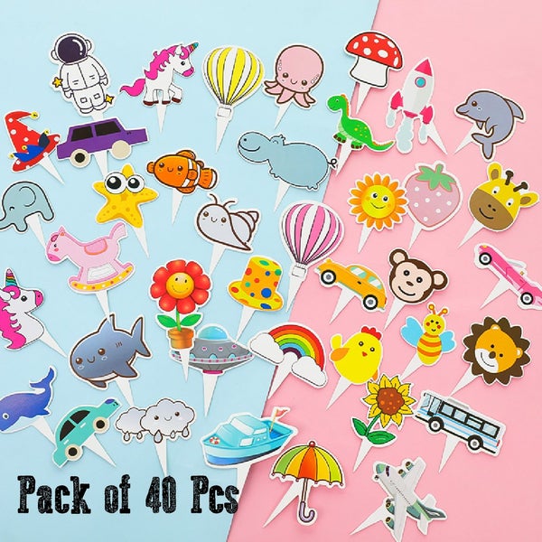 Brand New 40Pcs Cake Design Decorating Happy Birthday Cake Topper*Hot SALE Carousel 1