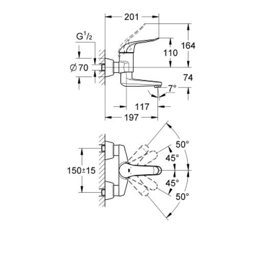 WALL BASIN MIXER TAP Carousel 2
