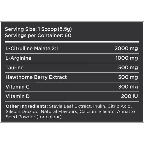 Nitric Oxide (Citrulline + Arginine Powder) - 390g Carousel 2