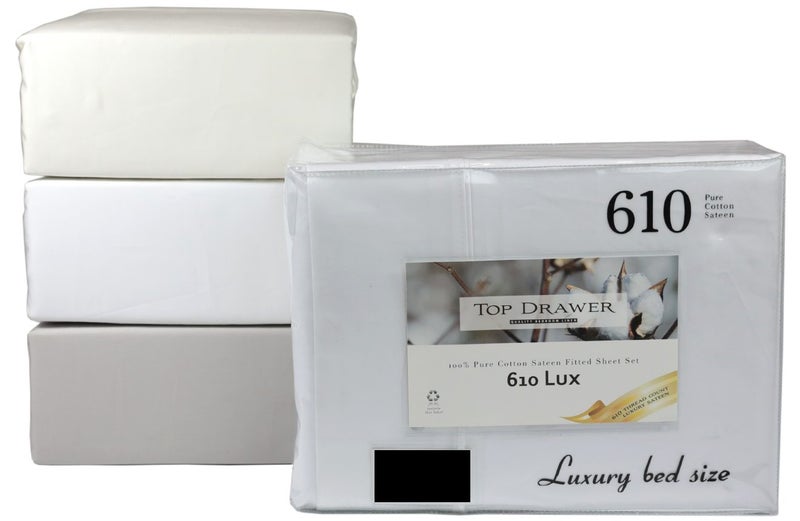 Super King Sheet Set - 50cm Drop White - 610TC TD Lux Lifestyle Carousel 2