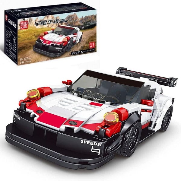 Porsche 911 - White Race Car- 349p - MouldKing Carousel 1