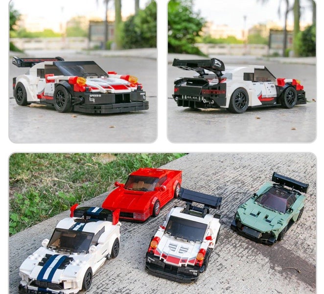 Porsche 911 - White Race Car- 349p - MouldKing Carousel 2