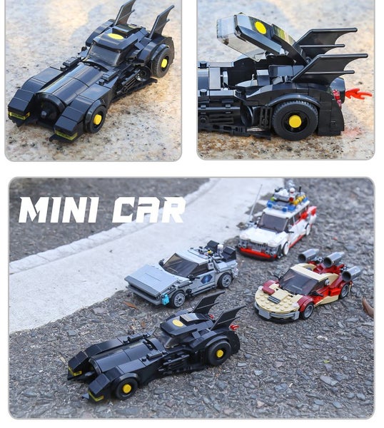 Bat Car - Black - Race Car- 407p - MouldKing Carousel 2