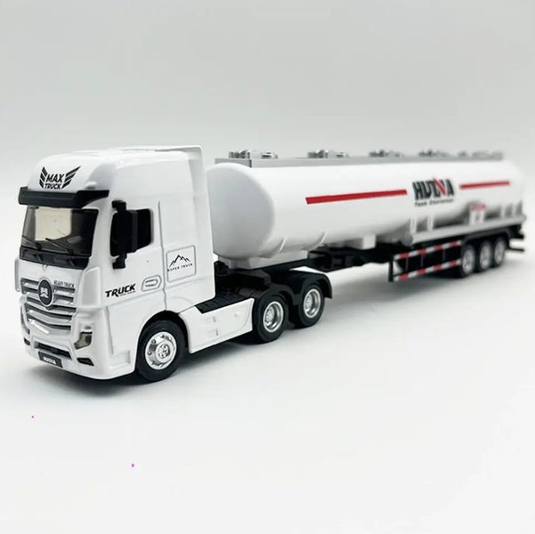 Die-cast Tanker Truck (WHITE), 1:50, Metal, Huina 1733 Carousel 1