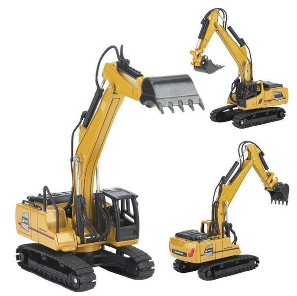 Die-cast Excavator Model Scale, 1:60, Huina 1810 YELLOW Carousel 2