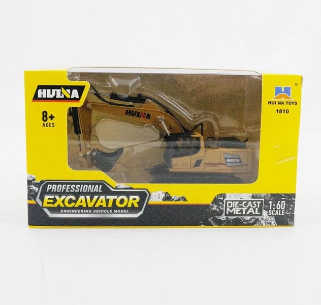 Die-cast Excavator Model Scale, 1:60, Huina 1810 YELLOW Carousel 20