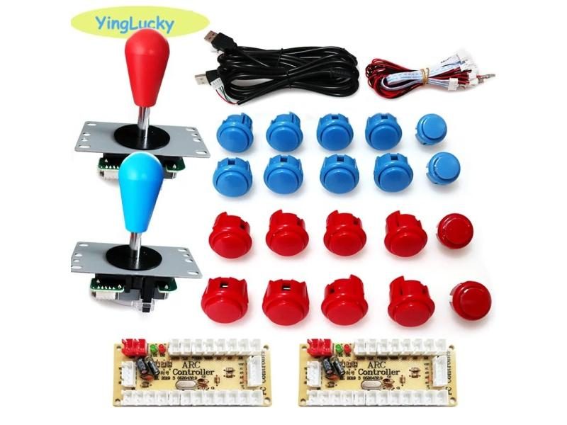 Arcade Joystick DIY Kit Zero Delay USB Controller SANWA 8 Way Joystick 30mm Carousel 2