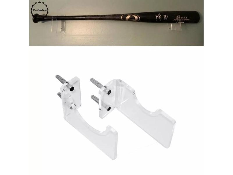 Clear Acrylic Wall Mounts Display Stands For Baseball Bats Carousel 2
