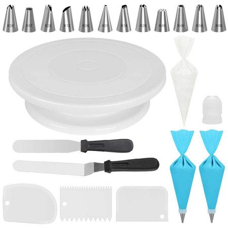 Cake Decorating Tool Set Pastry Piping Bag Nozzle Baking Tools Carousel 1
