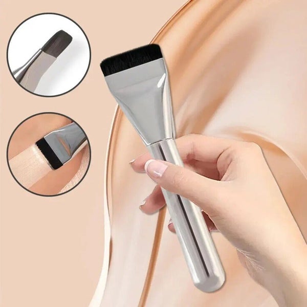 2PC Ultra Thin Foundation Brush Lightweight Face Contour Brush Flat Head Facial Carousel 1