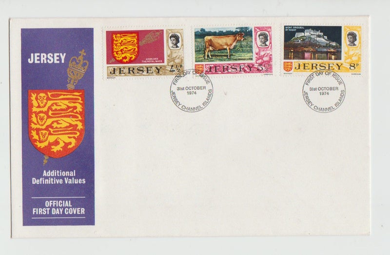 1974 Jersey Additional Definitive Values FDC Envelope #GBFDC013 Carousel 1