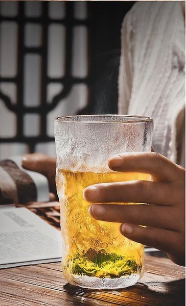 Glass Cup whiskey wine cup lemon juice cup glacier pattern water cup Carousel 3