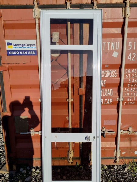 White Aluminium Single Door with Top Light 770 W x 2295 H [#3593 ] Carousel 2