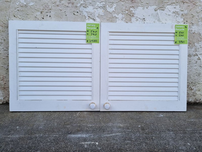 Wooden Louvre Cupboard Doors 540 W x 540 H [#3900] Carousel 1