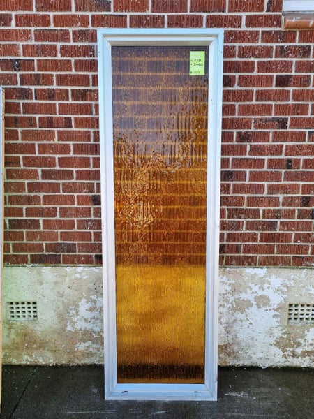 Aluminium Window with Retro Yellow Glass 600 W x 2000 H [#3817] Carousel 1