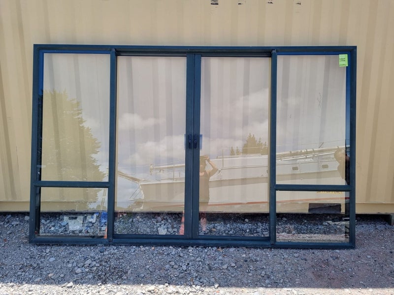 Dual Door Aluminium Ranch Slider with sidelights 3210 W x 1970 H [#4042] Carousel 1