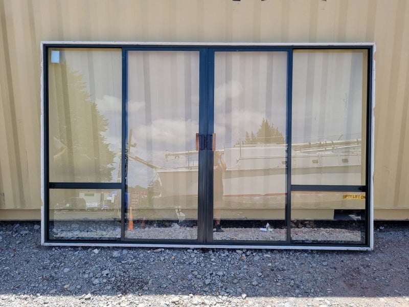 Dual Door Aluminium Ranch Slider with sidelights 3210 W x 1970 H [#4042] Carousel 2