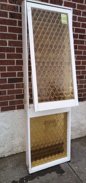 Amber Bullion Glass Wooden Window 630 W x 2050 H [#2901] Carousel 2