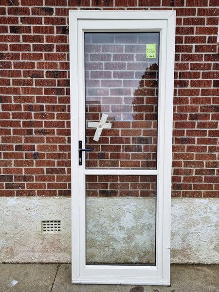 Aluminium Single Door Offwhite 850 W x 2350 H [#3808] Carousel 1
