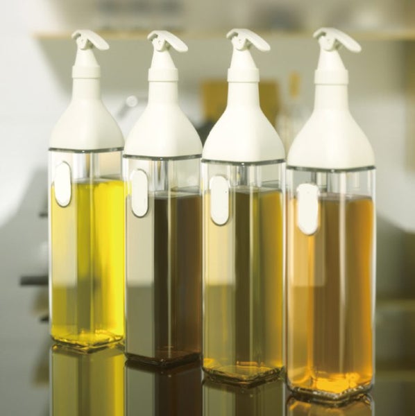 Automatic Glass Kitchen Oil Bottle White Carousel 2