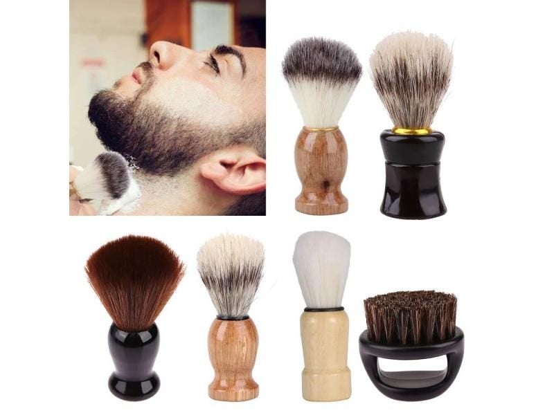 Badger Hair Men's Shaving Brush For Facial Beard Cleaning Tool Carousel 2