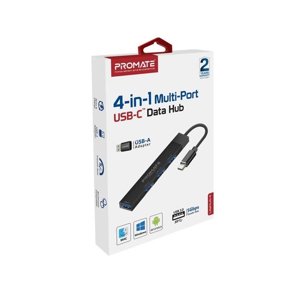 Promate 4-In-1 Ultra-Slim Multi Port Hub Carousel 4
