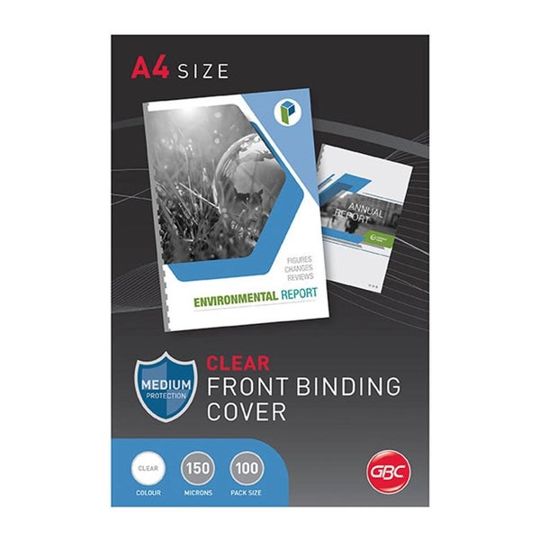 Gbc Binding Cover A4 150 Micron Clear Pk100 BCP15CLR100 Carousel 1