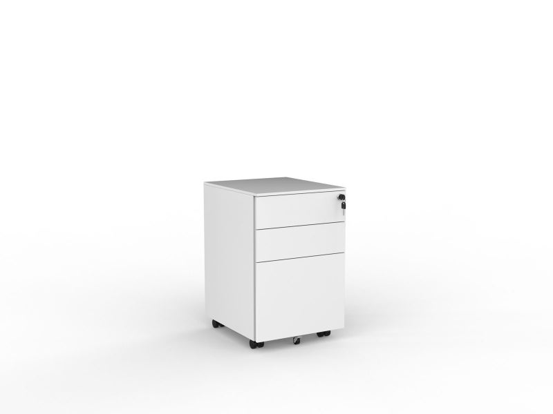 Knight's Boost Metal Mobile Cabinet, 390mm Wide, White Carousel 1