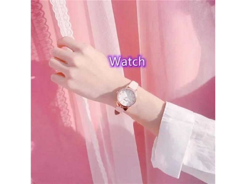Fashion Kids Love Digital Dial Children Set Watch Leather Strap Quartz Watches Carousel 1