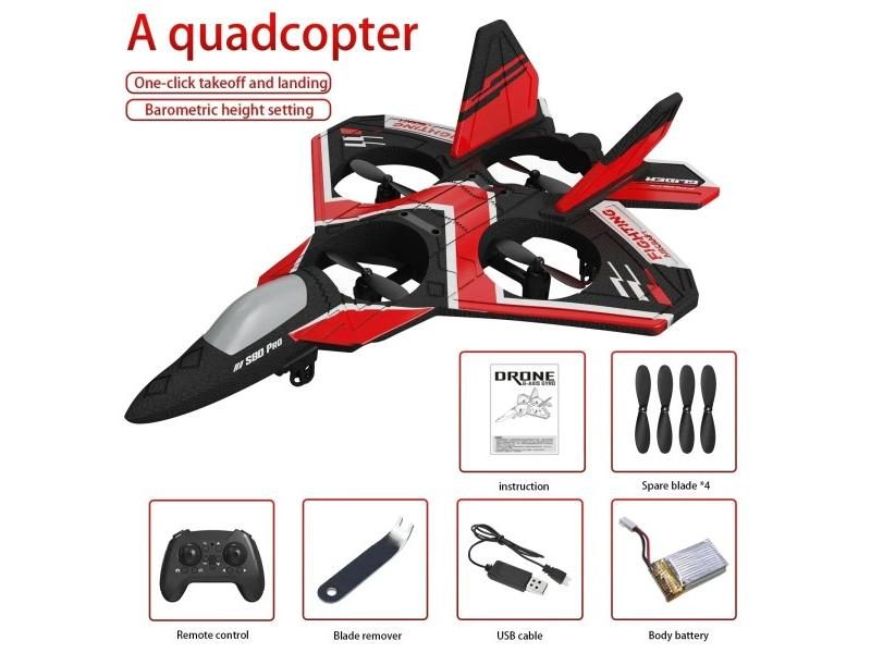 RC Foam Plane With Led Light 2.4G Radio Control Glider Fighter Plane Glider Carousel 1
