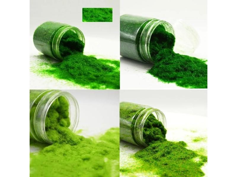 3MM Static Grass Powder Turf Flocking Nylon Materials Diy Building Sand Table Carousel 2
