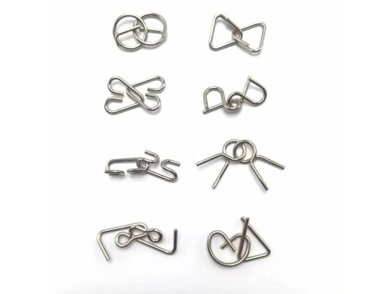 8 Pcs Jiulian Series Metal Kids Educational Toys Intelligence Buckle Sets Carousel 1