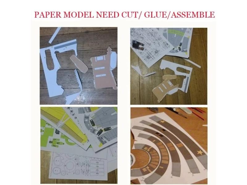 3D Paper Model DIY Skeleton 1 Fighter Handmade Toy Carousel 1