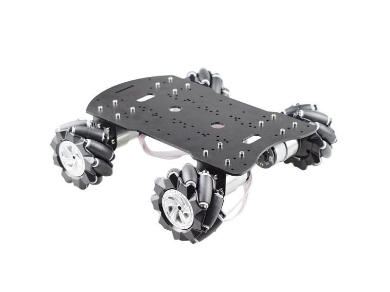 15KG Load Metal Omni Mecanum Wheel Robot Car Chassis Kit With 4pcs Encoder Carousel 1