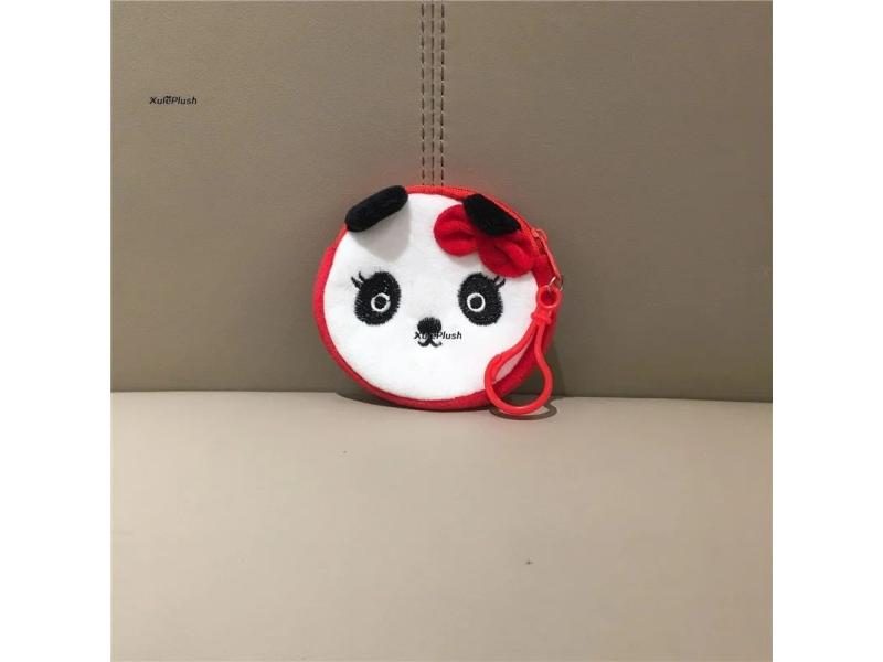 8cm 2colors Panda Small Plush Purse Mini Panda Plush Purse For Children Carousel 1