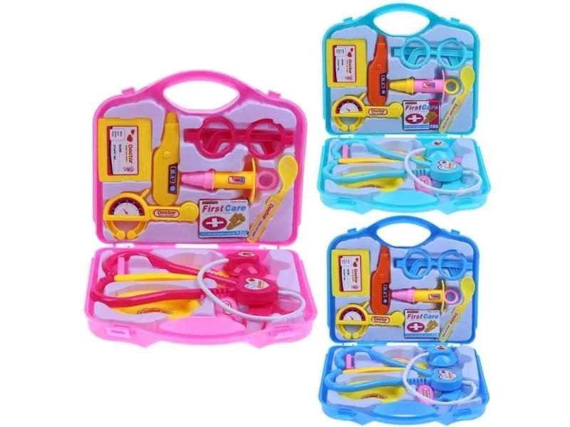 15pcs Children Doctor Nurse Pretend Play Set Medical Tool Suitcase Gifts Carousel 2