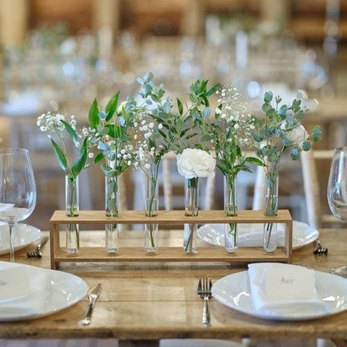 Rustic Romance Stem Holder Centrepiece Carousel 1