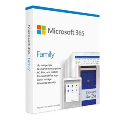Microsoft 365 Family for 6 Users/1 Household - 1 Year Carousel 1