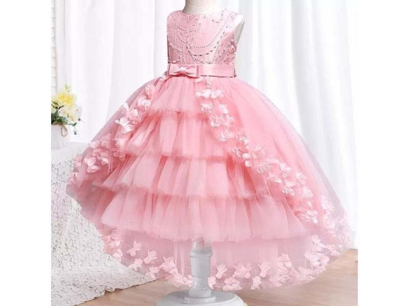 New Summer Girl Princess Wedding Graduation Dance Tail Dress Carousel 1