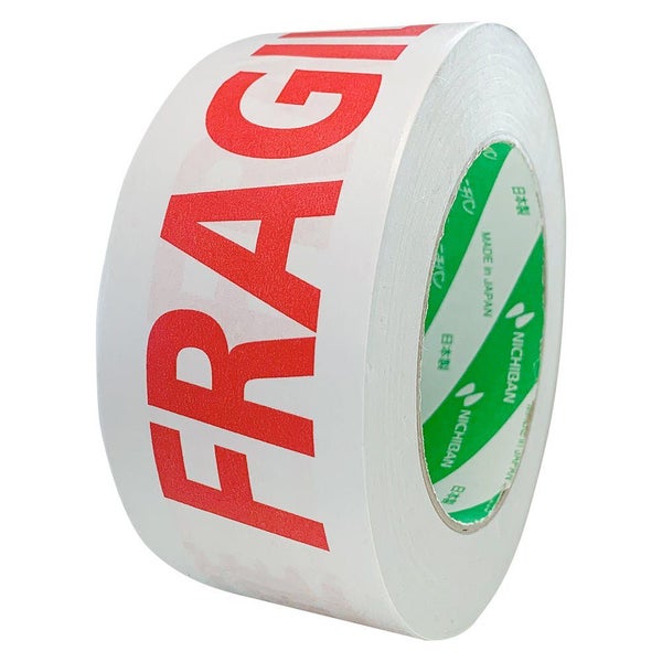 Sellotape Kraft Paper Tape with FRAGILE Handle With Care Printed, White, 50mm... Carousel 1