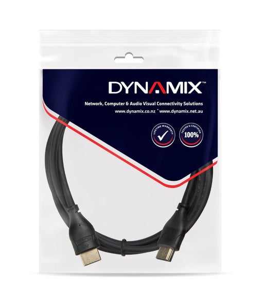 DYNAMIX 0.3m HDMI 10Gbs Slimline High-Speed Cable with Ethernet. Max Res: 4K2... Carousel 3