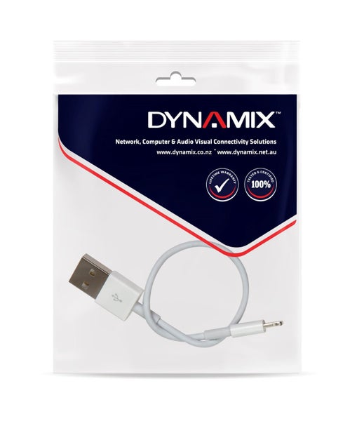 DYNAMIX 180mm USB-A to Lightning Charge & Sync Cable. For Apple iPhone, iPad,... Carousel 3