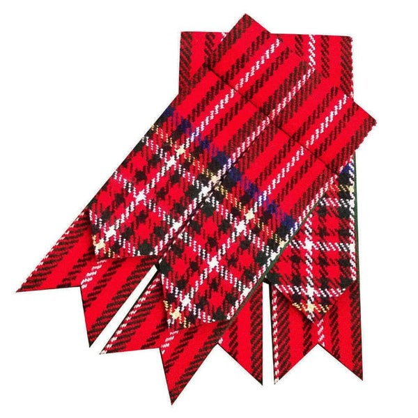 Mens Highlander Tartan Royal Stewart Hose Flashes Scottish Acrylic Wool Garter Carousel 1
