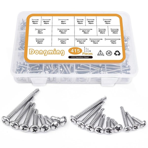 415Pcs #6/#8/#10 Self Tapping Screws Kit NZ Clearance Carousel 1