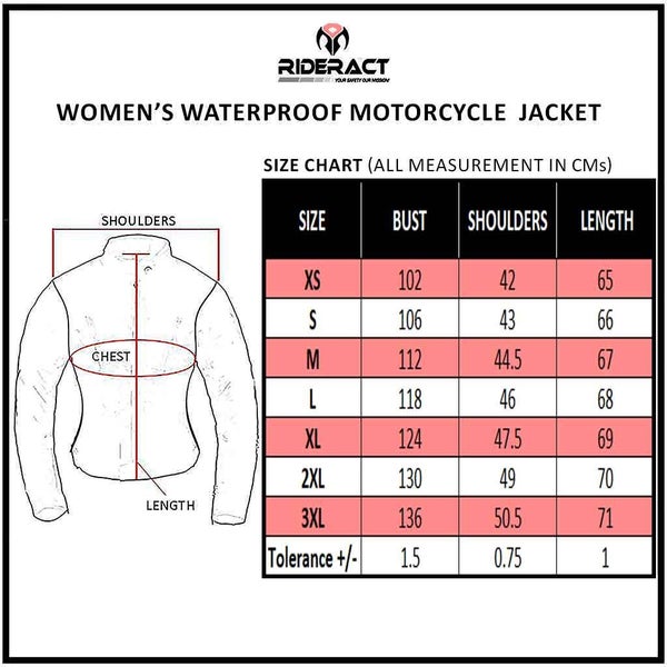 RIDERACT Women Motorbike Jacket Gallop Pink Textile Waterproof Riding Gear Carousel 9