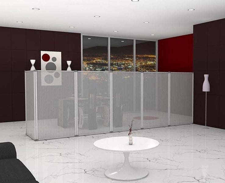 Polycarbonate Free Standing Partitions 900mm Wide x 1500mm High Carousel 1