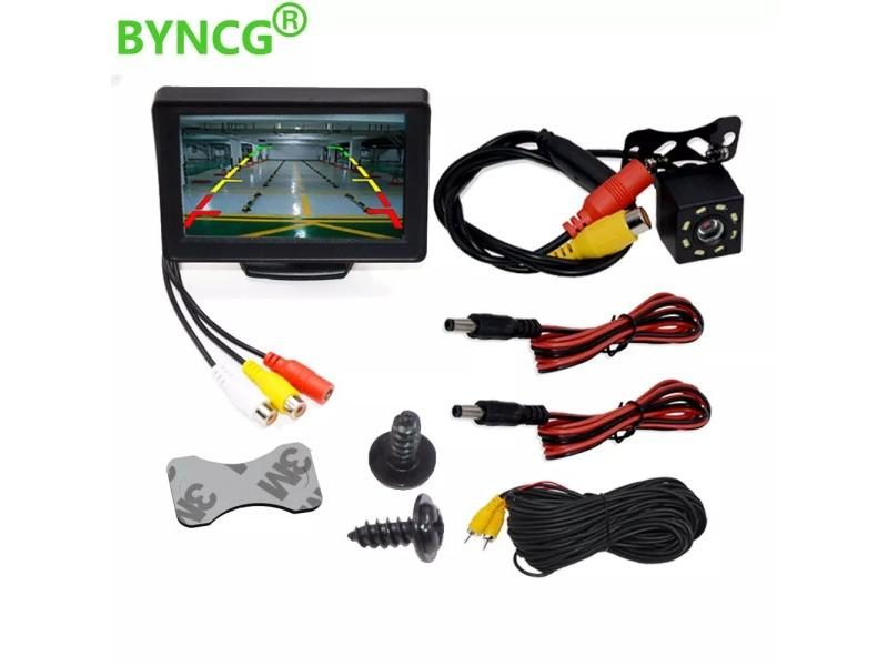 Car Rear View Camera Wide Degree 4.3" TFT LCD Display Or Monitor Waterproof Carousel 2